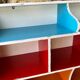 Wall-mounted or free-standing wooden locker shelf