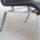 Unique black leather & steel modernist lounge chair, 1960s