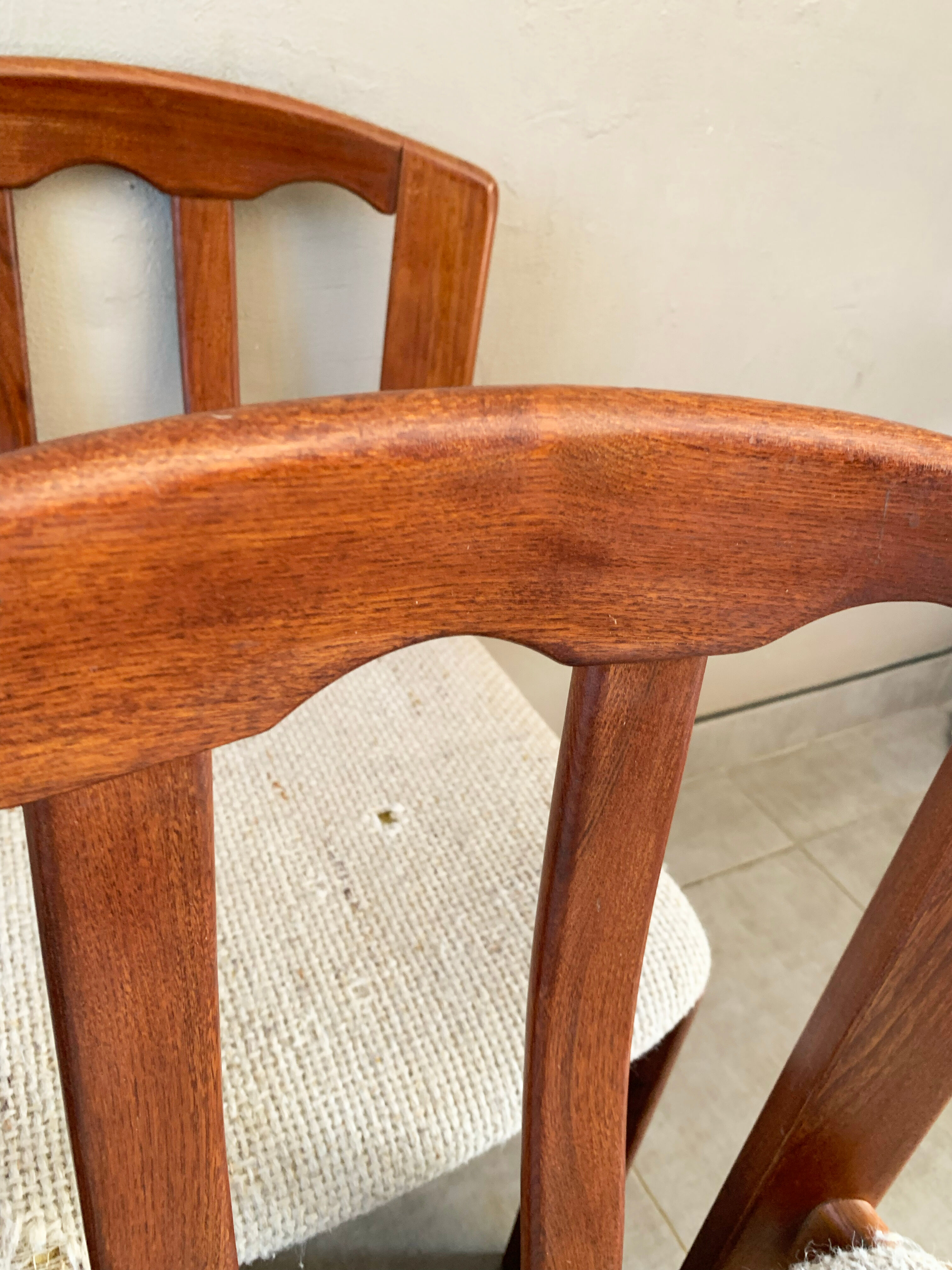 Set of 4 Danish chairs, 60s teak