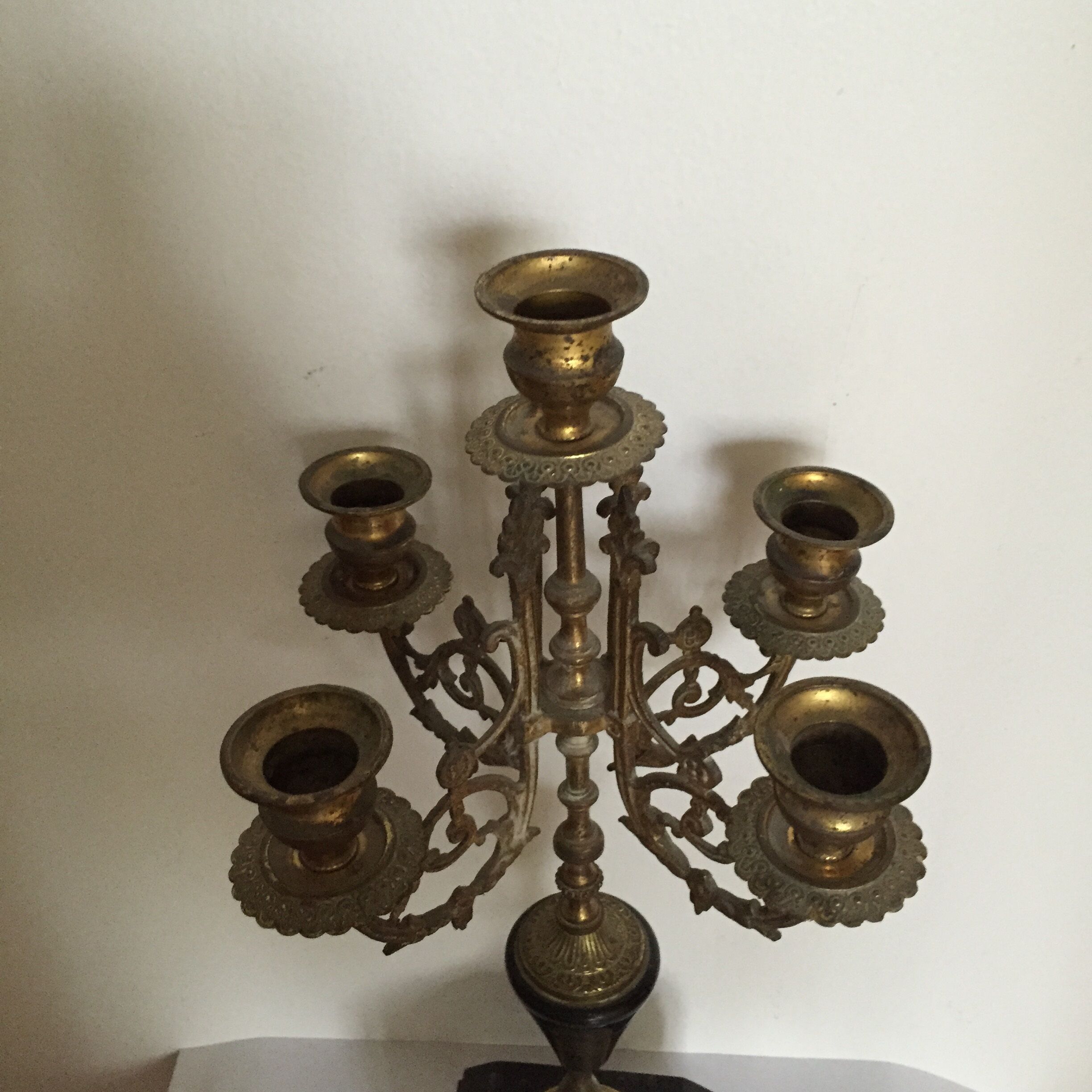 Pair of old candlesticks