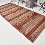 5x12 Long Wide Turkish Vintage Kilim Rug 162x377Cm SK 32815