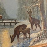 Xavier sager - hiver - huile sur panneau