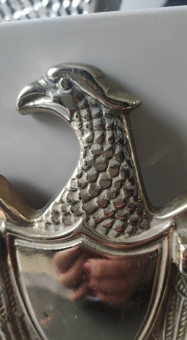 Heurtoir de Porte/Aigle royal Américain. En laiton massif. Dim 15 x 10