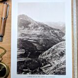 Gorge de la Têt, Pyrenees. Printed photo plate from 1937.