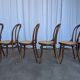Set of 6 Bentwood Dining Chairs with Cane Seat / Bistro Thonet Style Chairs