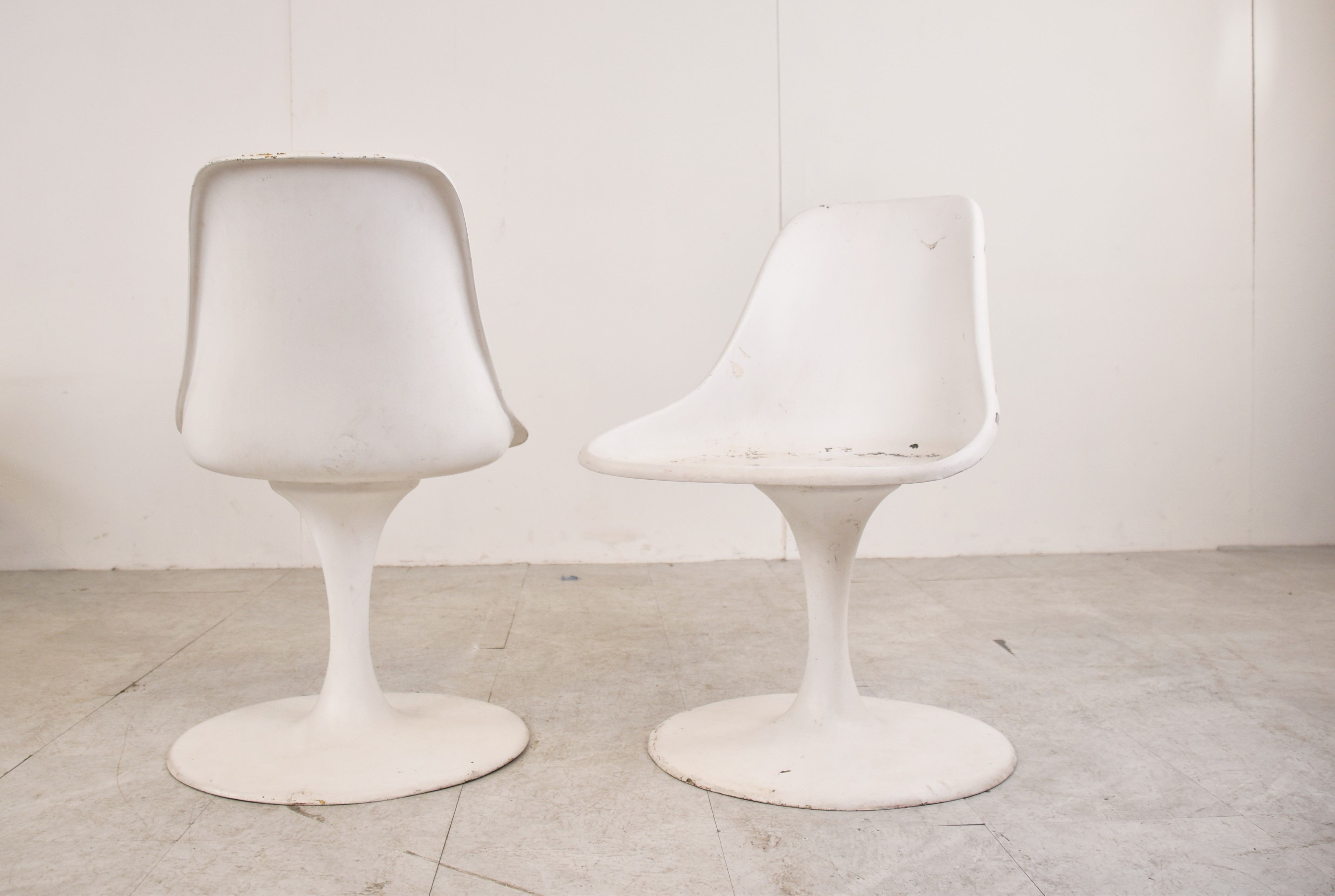 Vintage space age fiberglass dining set, 1960s