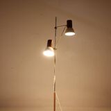 1970s chrome & metal adjustable floor lamp, czechoslovakia