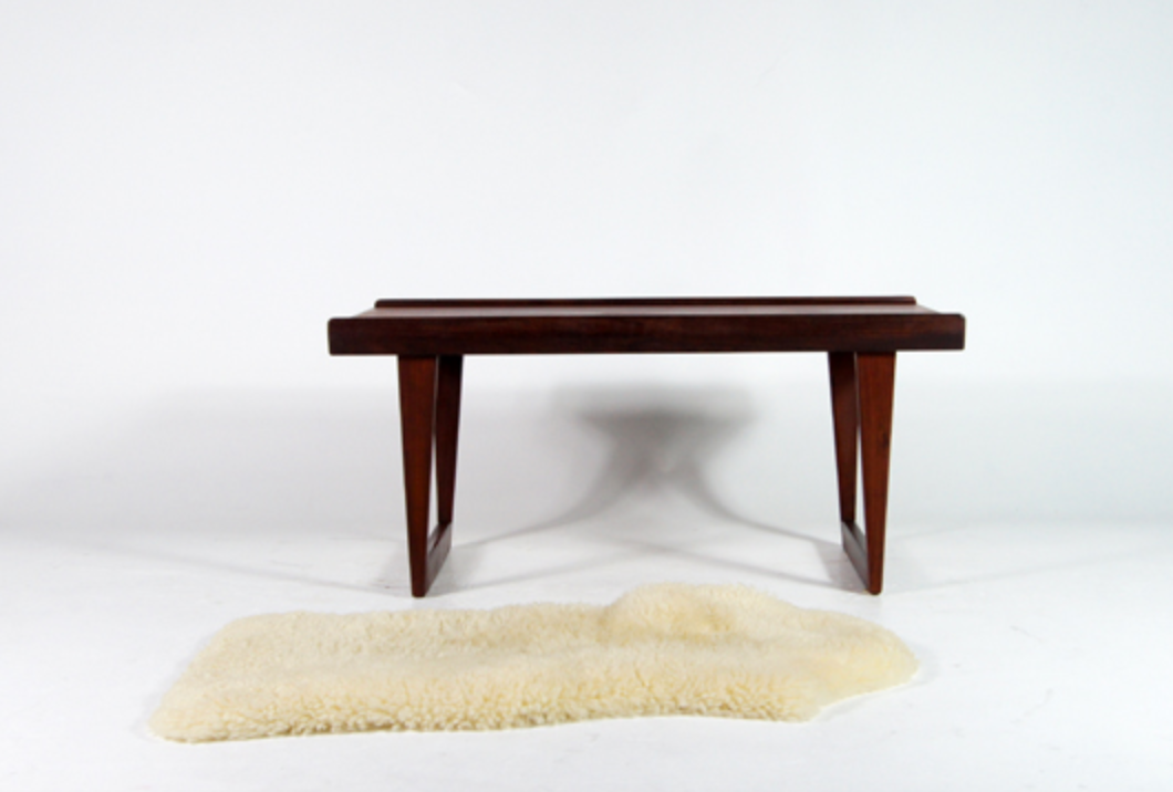 Vintage retro coffee table bench in Danish teak 60s 70s