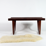 Vintage retro coffee table bench in Danish teak 60s 70s