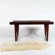 Vintage retro coffee table bench in Danish teak 60s 70s
