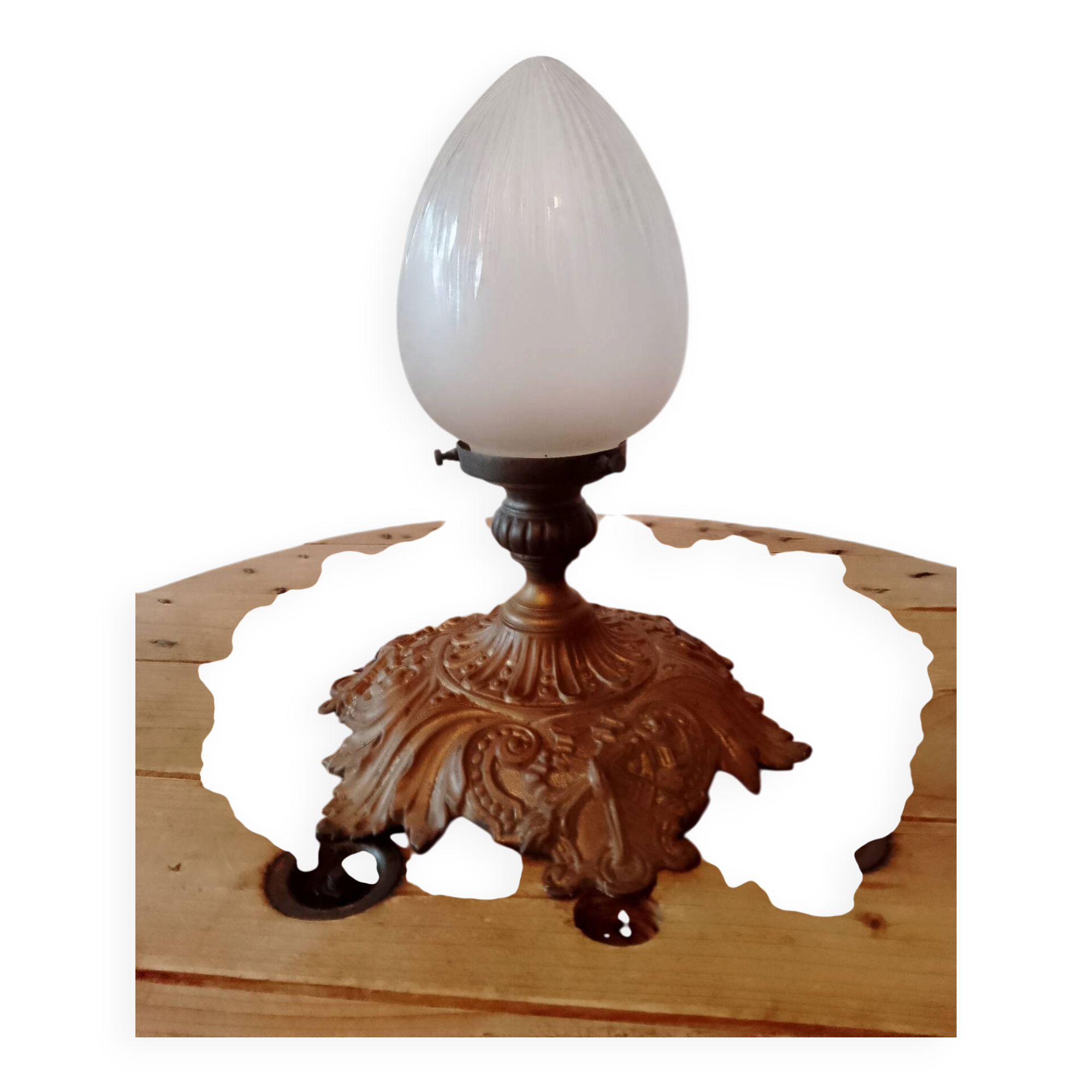 Napoleon III frosted cut crystal ceiling light