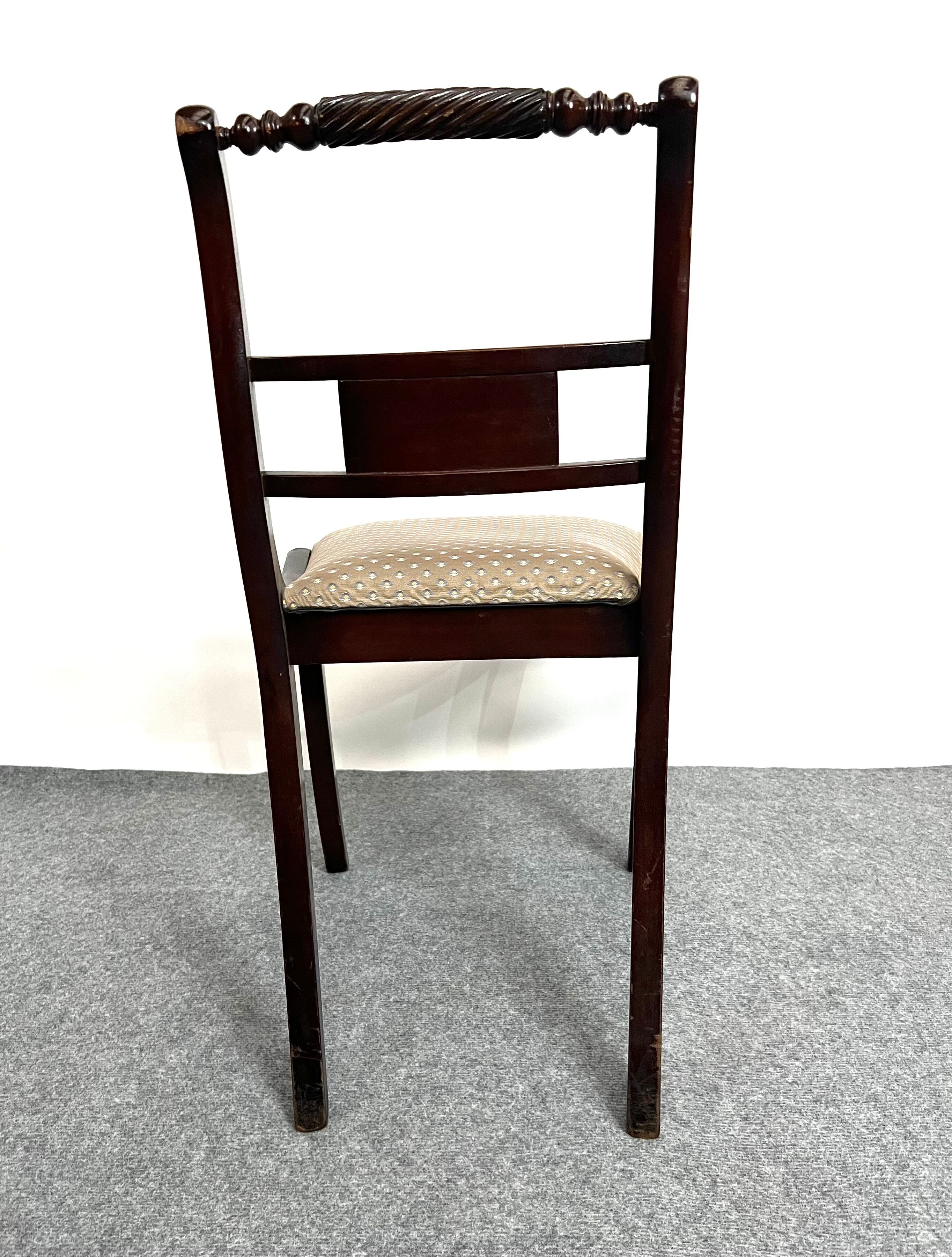 4 English style mahogany dining chairs