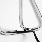 Large original 1980s chrome table lamp by Florian Schulz