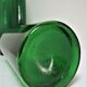 Two old green blown glass jars early 20th century