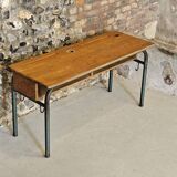 Double school desk with locker, 1960