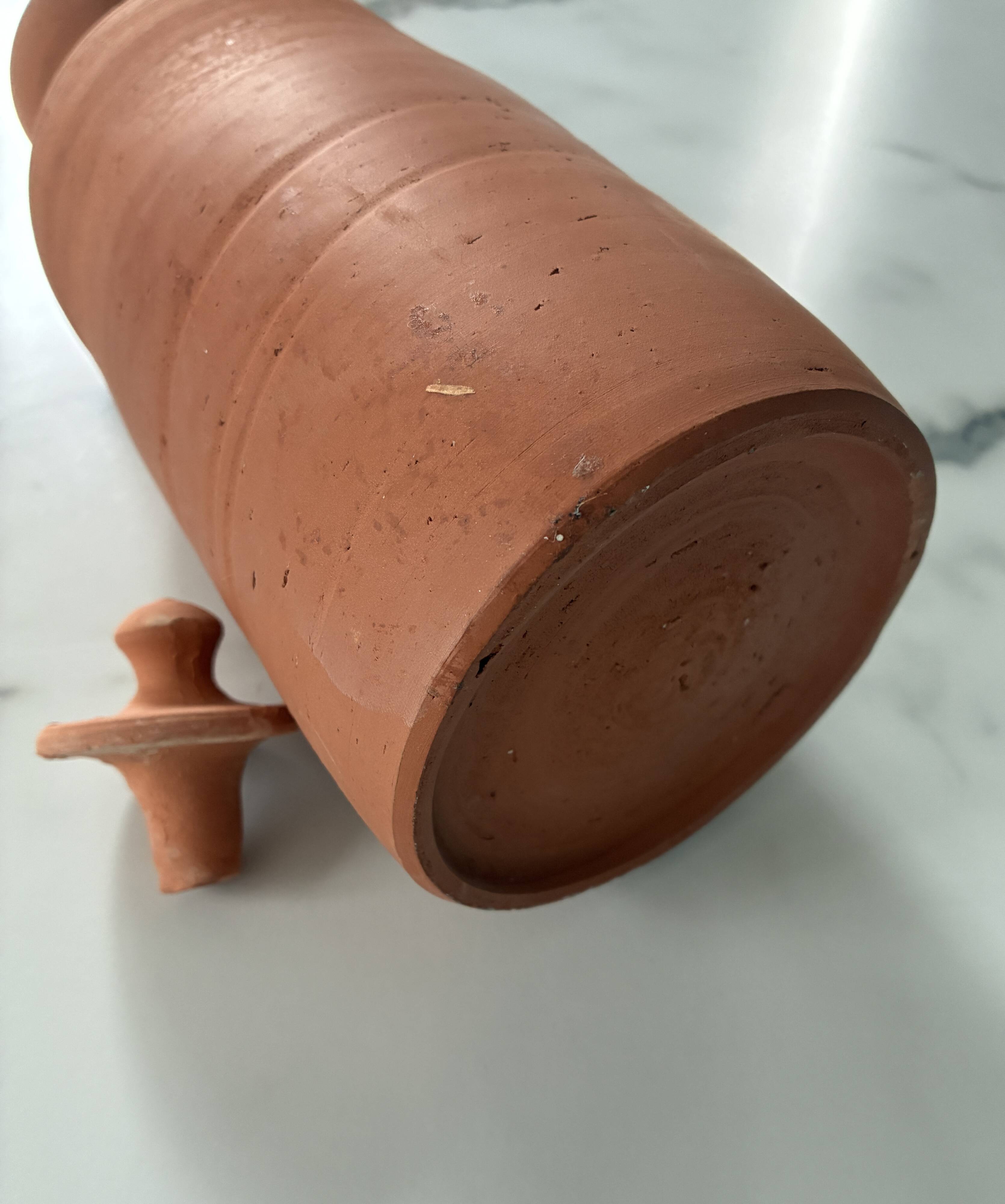 Raw terracotta pitcher