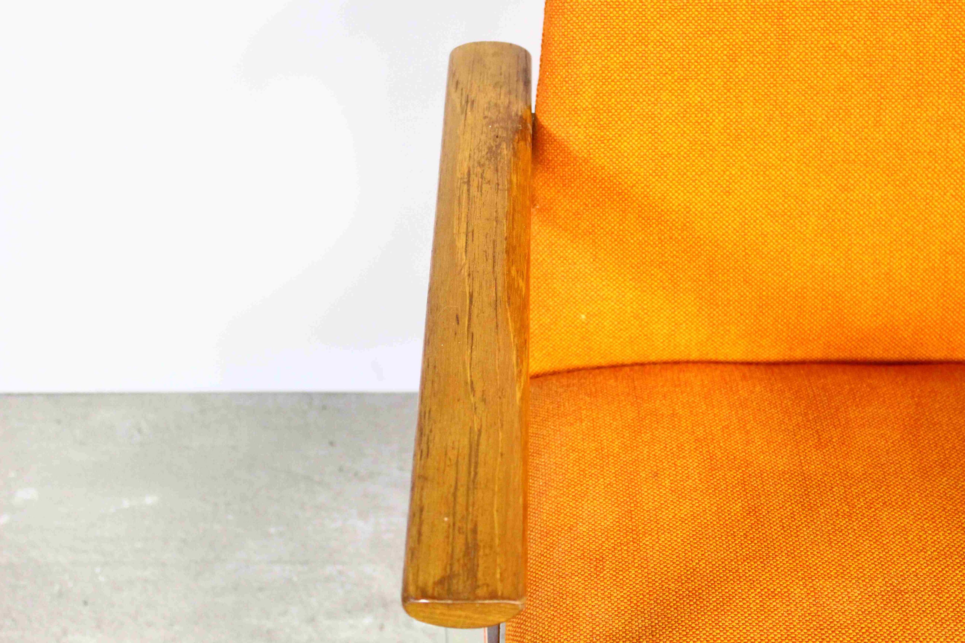 Danish orange chair by Sigvard Bernadotte for France & Søn 1970s