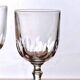 Set of 6 antique wine glasses in pearl-cut crystal