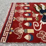 Ningxia, five-claw dragon carpet, Circa 1920
