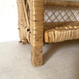 Vintage rattan shelf