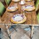 Farmhouse table dating from the end of the 19th century