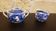 Japanese blue and white porcelain set