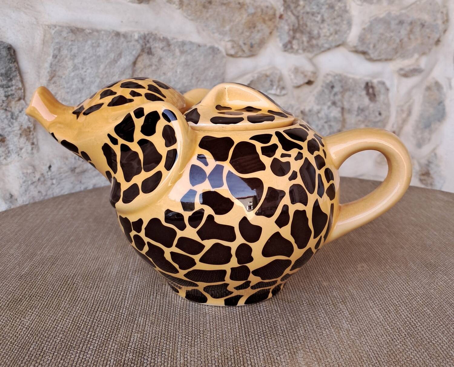 Théière Éléphant motif girafe