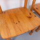 Set of 4 armchairs in pine from the 60s and 70s