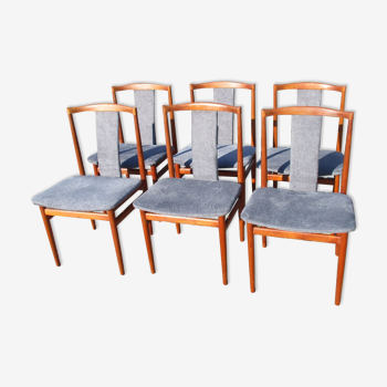 Set of six chairs, denmark, 1960s