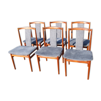 Set of six chairs, denmark, 1960s