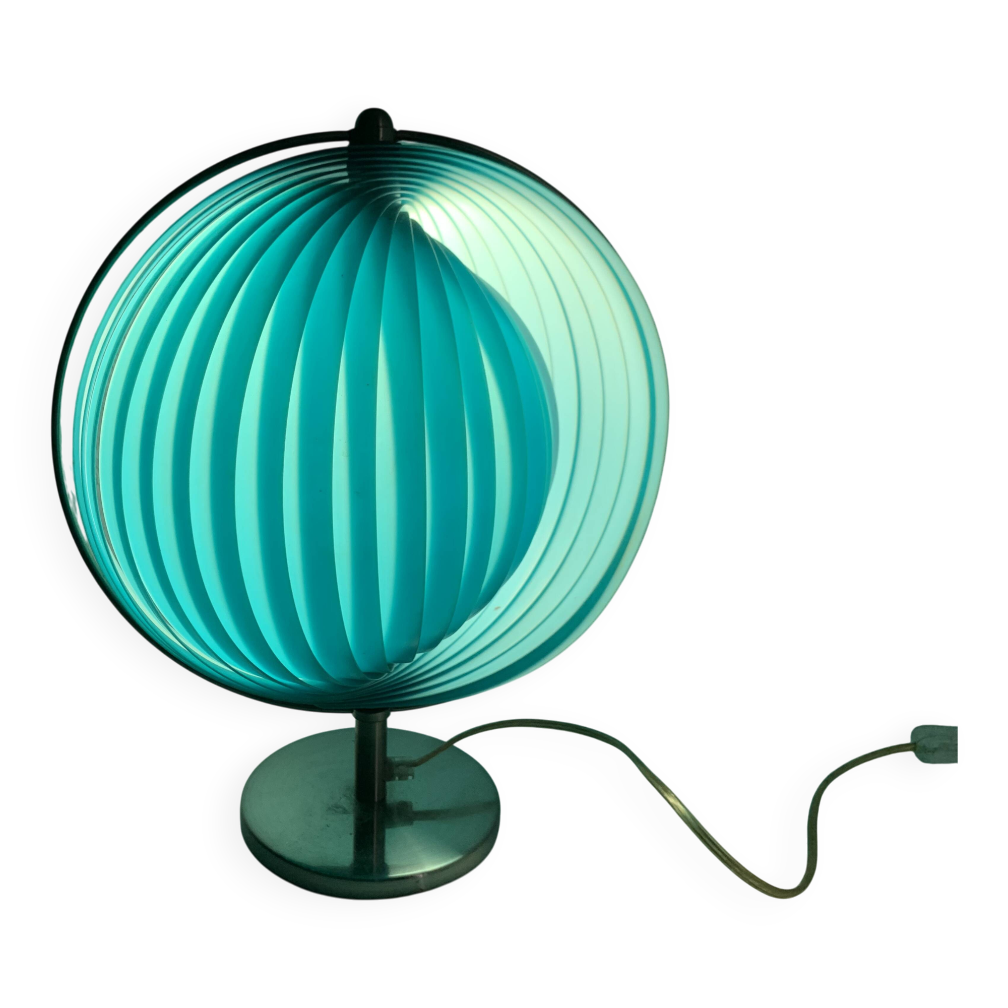 Lampe Kare Moon bleue, 1980