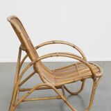 Rattan Armchair by Rohé Noordwolde, 1950