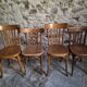 Set of 4 antique French bistro chairs by Mahieu & Guillaume, circa 1930.