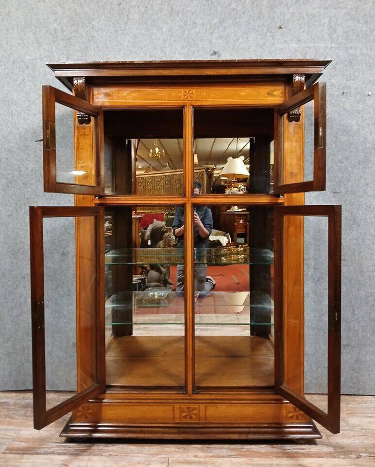 Mercier and Chaleyssin in Lyon: library stamped Napoleon III period in marquetry