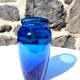 Blue glass vase