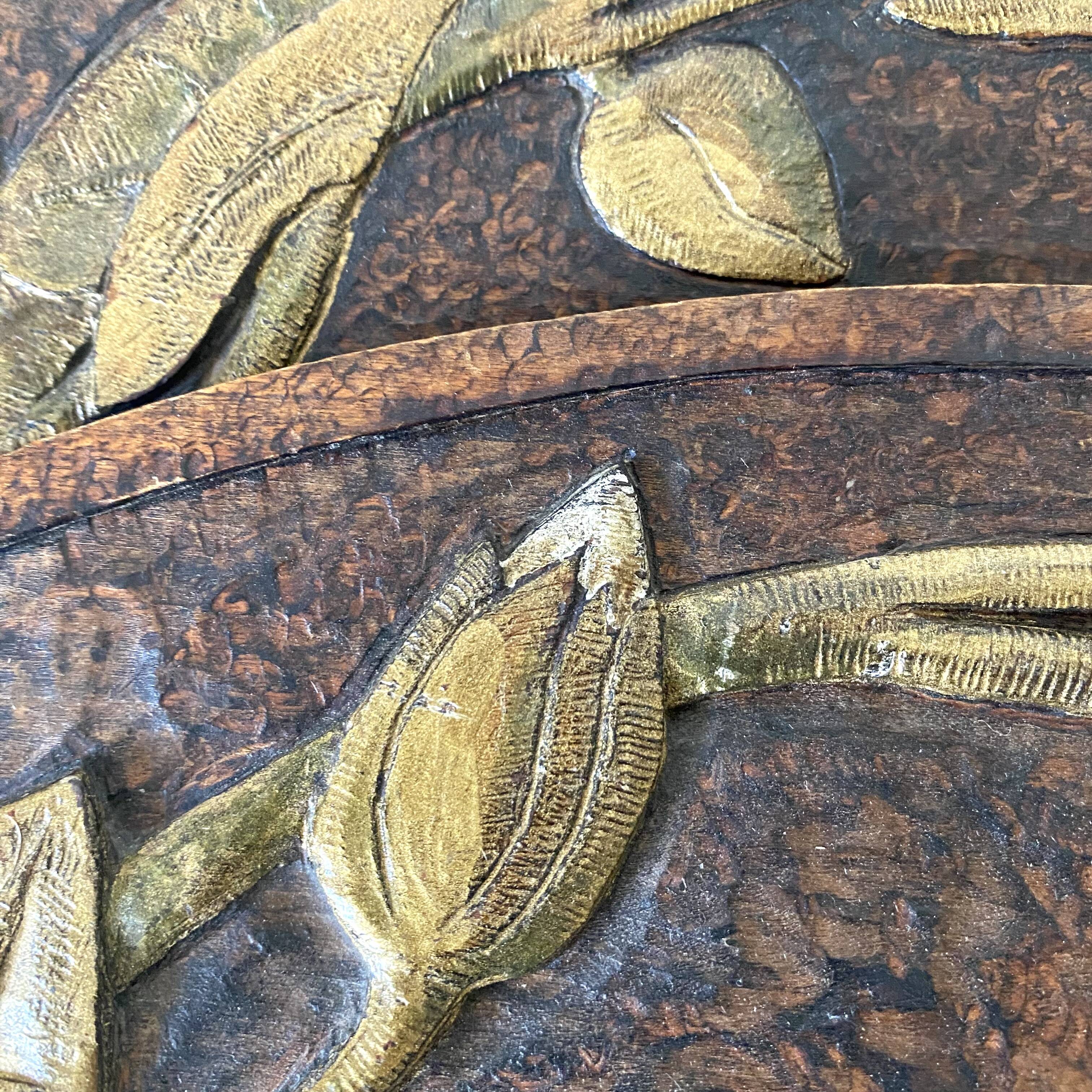 Art Nouveau wall mail holder