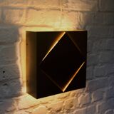 Pair of vintage Raak golden wall lights model 1556