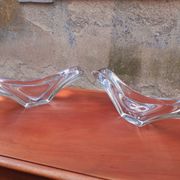 Paire de coupes/ Bougeoirs cristal de Daum