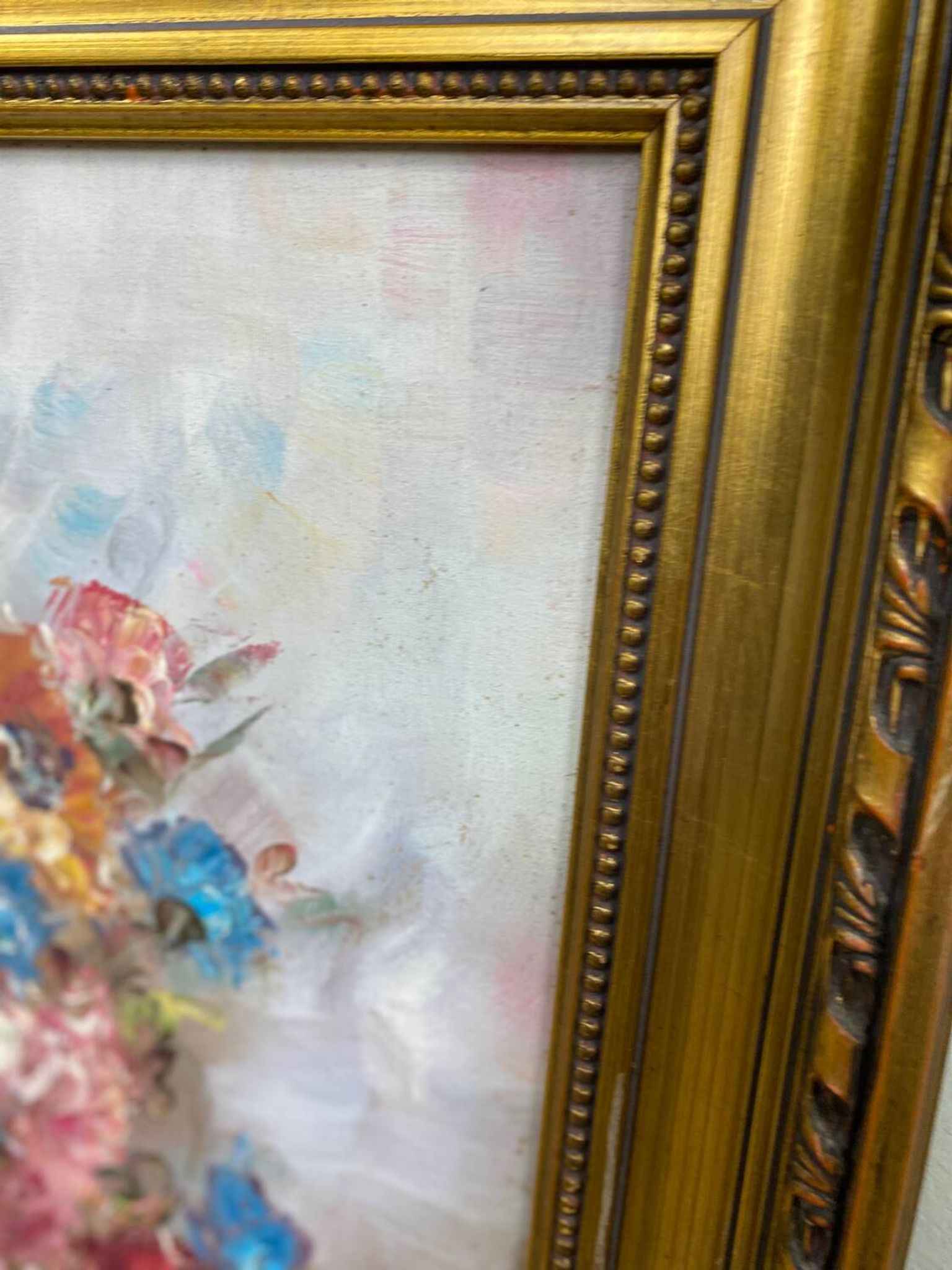 Tableau huile sur toile bouquet