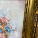 Tableau huile sur toile bouquet