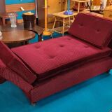 Burgundy red velvet meridian 50s