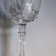 Set of 6 mid-century French crystal wine glasses