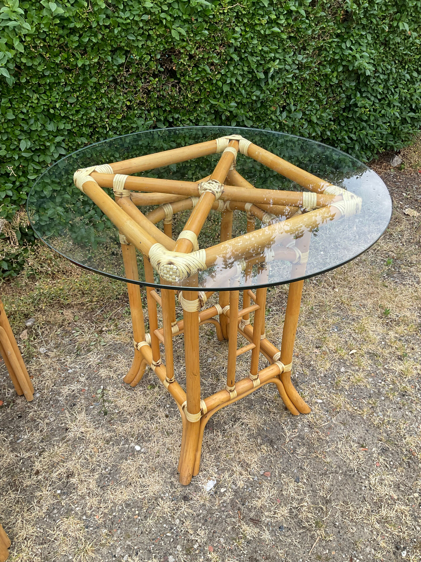 1970s-80s rattan living room set