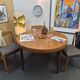 Vintage Scandinavian table with double butterfly extension.