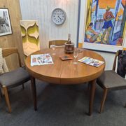 Table scandinave vintage double rallonge papillon