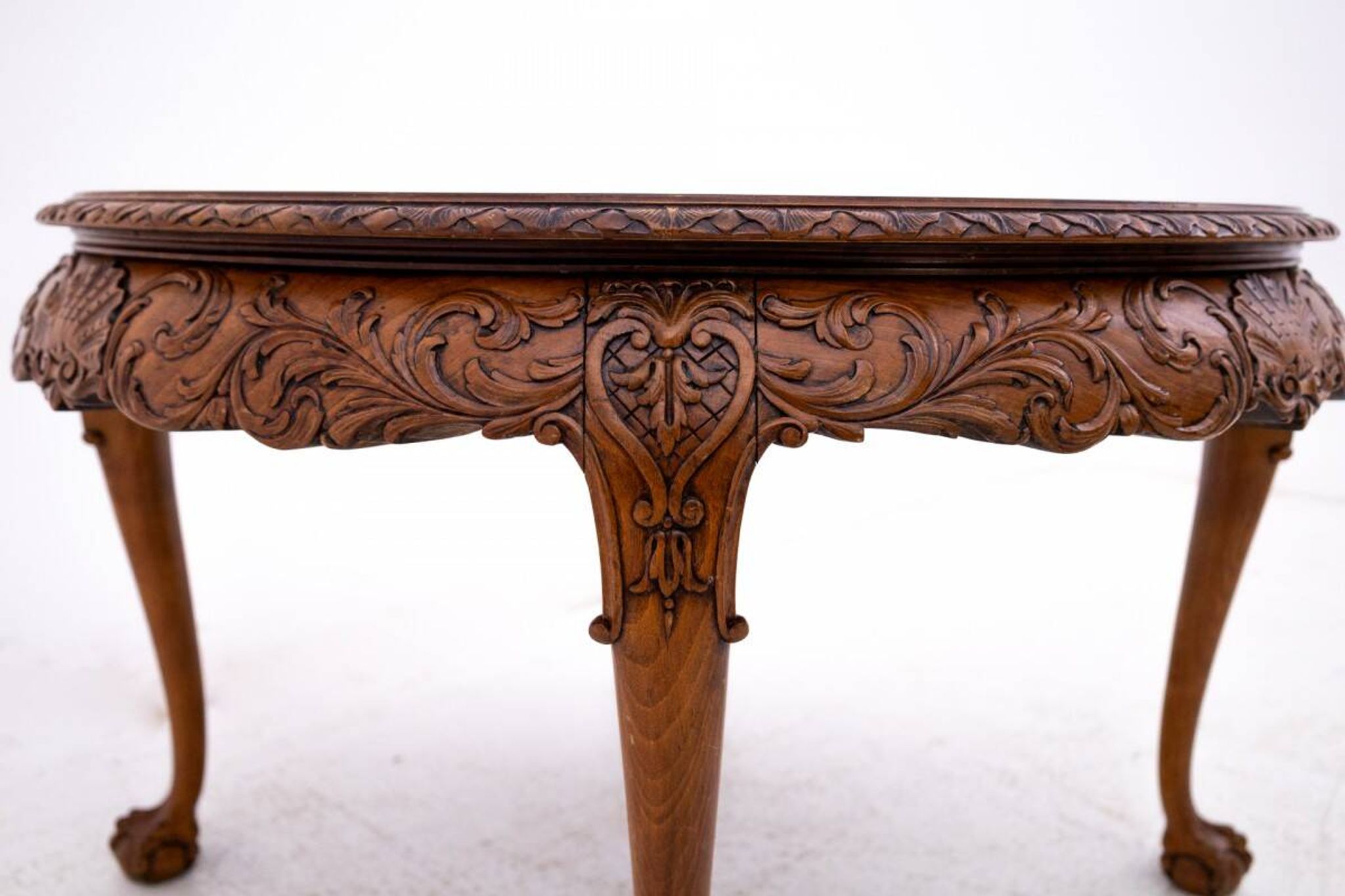 Antique, carved table, Western Europe, around 1910.