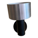 Pair of vintage adjustable wall sconces in brushed metal