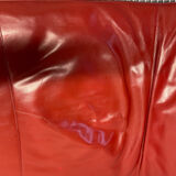 B&B Italia red leather lounge chair by Jeffrey Bernett