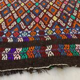 Large Vintage Turkish Kilim Rug 236x175 cm Wool Jajim Kelim