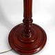 Art Deco floor lamp in carved walnut, stained glass shade, France, c. 1920
